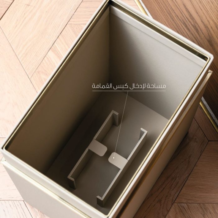 Beige Trash Bin - Image 3